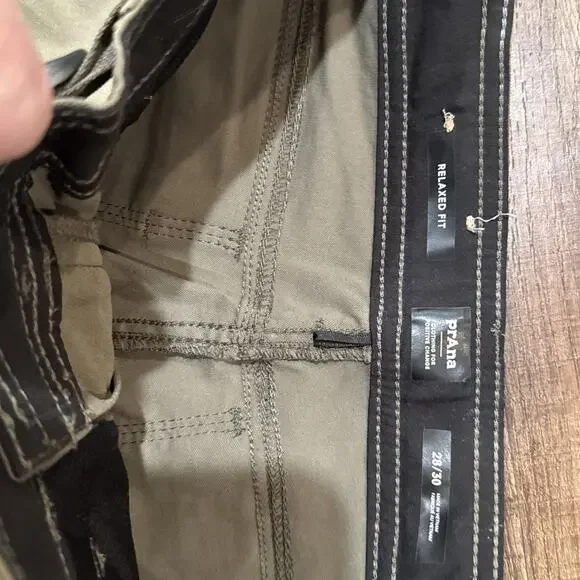 Prana Zion II Pants Mens 28x30 Green Khaki Relaxed Straight Stretch Hiking 2 - Picture 4 of 12